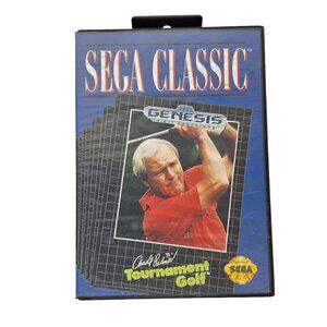 Arnold Palmer Tournament Golf (Sega Genesis, 1992) Game, Manual & Case